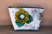 Cowhide Makeup Bag