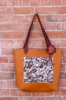 Cowhide & Leather Tote Bag