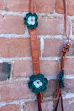 Leather Flower Headstall