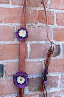 Leather Flower Headstall