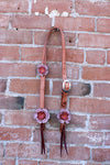 Leather Flower Headstall