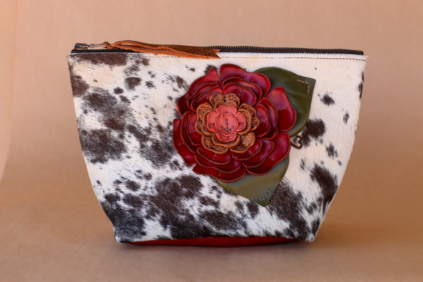 Cowhide Makeup Bag