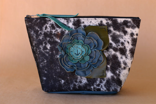 Cowhide Makeup Bag