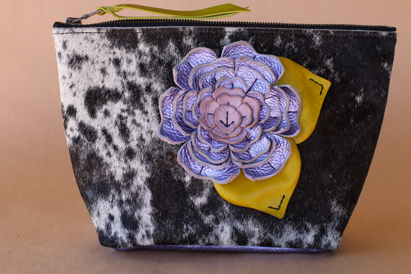 Cowhide Makeup Bag