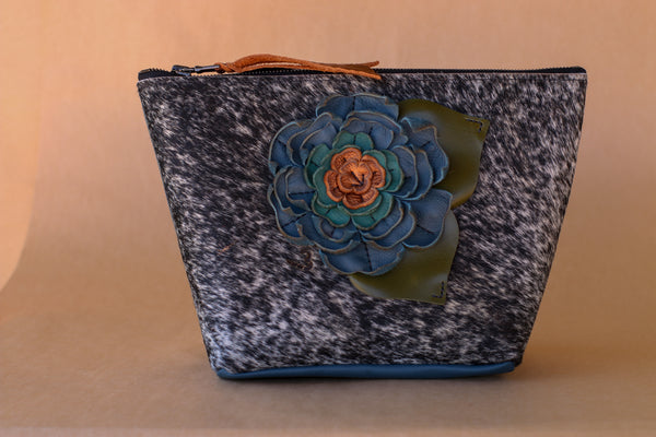 Cowhide Makeup Bag
