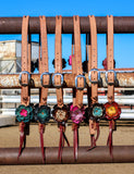 Leather Flower Headstalls