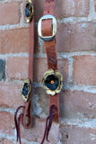 Leather Flower Headstall