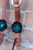 Leather Flower Headstall