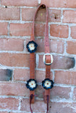 Leather Flower Headstall