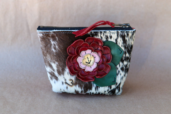 Mini Cowhide Makeup Bag