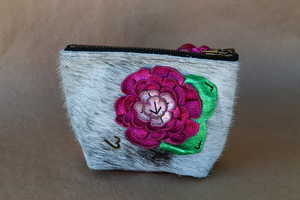 Mini Cowhide Makeup Bag