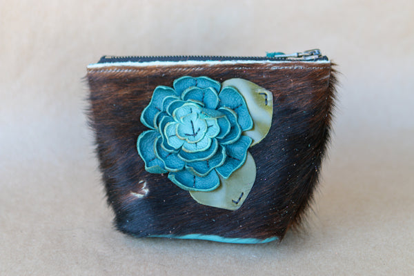 Mini Cowhide Makeup Bag