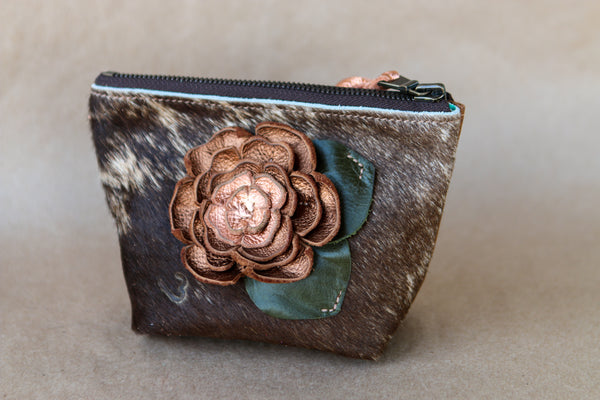 Mini Cowhide Makeup Bag