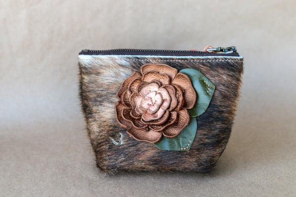 Mini Cowhide Makeup Bag