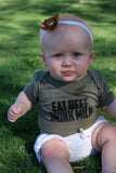 Sage Green 'Eat Beef Drink Milk' Unisex Onesie