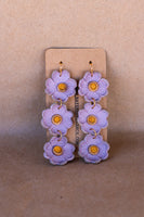 Leather Flower Earrings